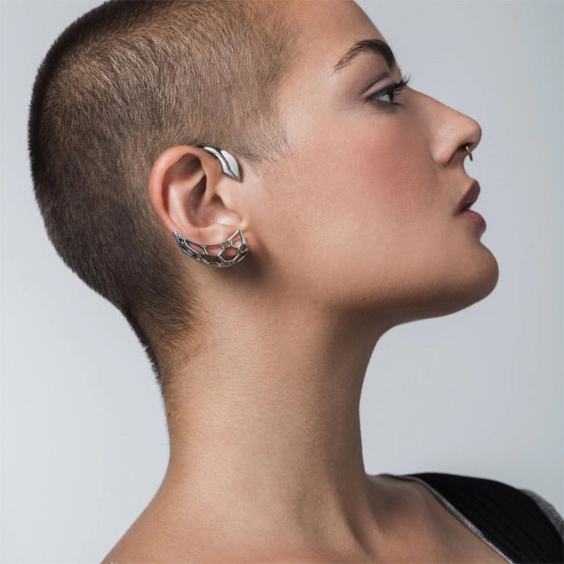 Mecha Weave Ear Cuff - AKAK BODYJEWELRY - ear - tunnel