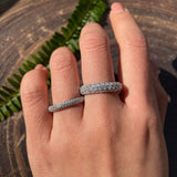 Moissanite Eternity Ring In S925 Sterling Silver - AKAK BODYJEWELRY - ear - tunnel