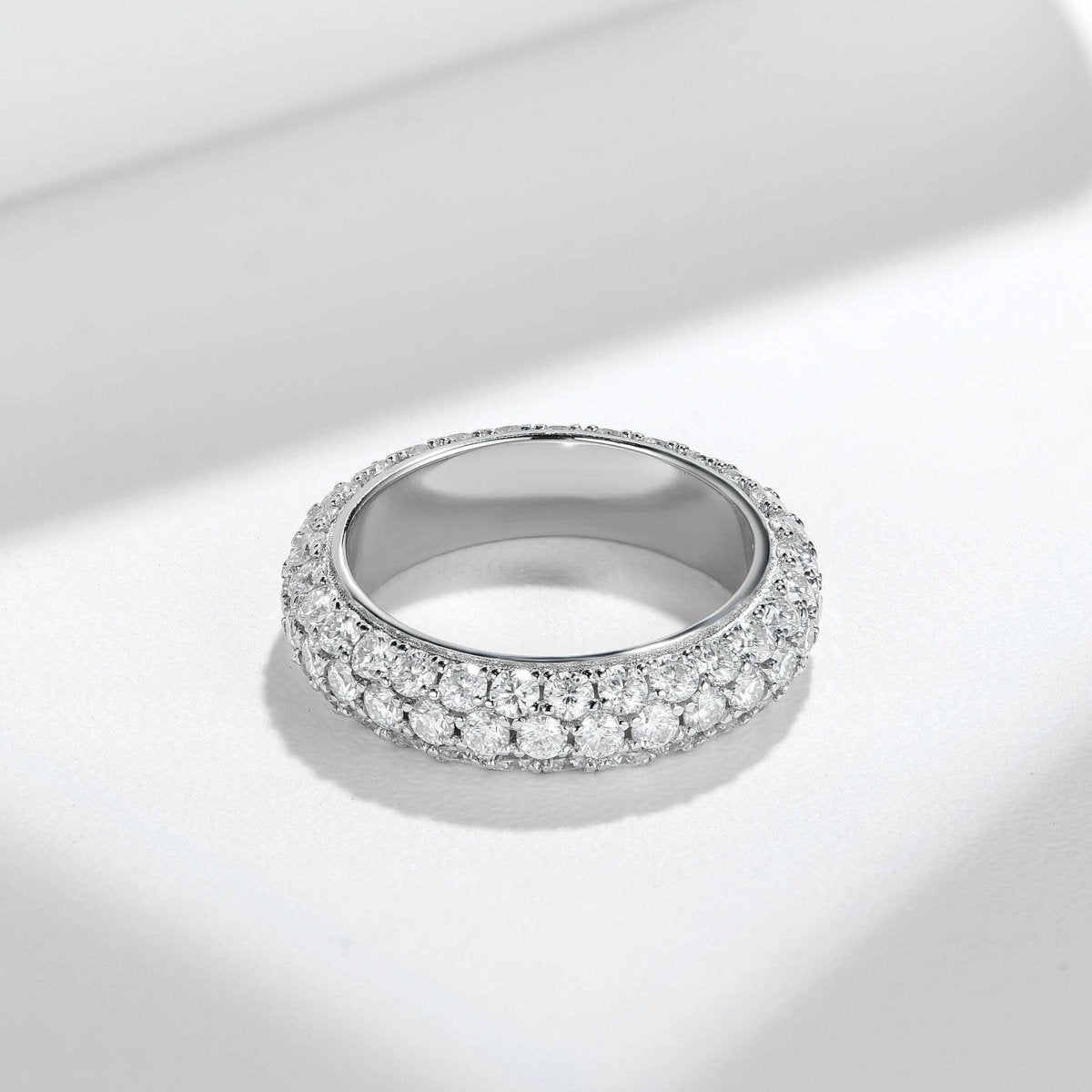 Moissanite Eternity Ring In S925 Sterling Silver - AKAK BODYJEWELRY - ear - tunnel
