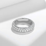 Moissanite Eternity Ring In S925 Sterling Silver - AKAK BODYJEWELRY - ear - tunnel
