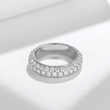 Moissanite Eternity Ring In S925 Sterling Silver - AKAK BODYJEWELRY - ear - tunnel