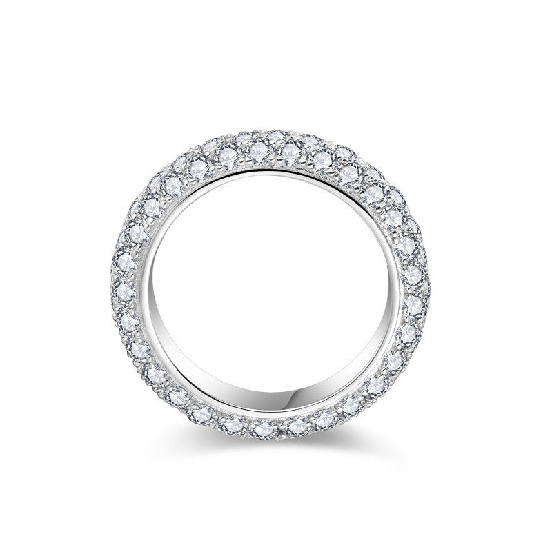 Moissanite Eternity Ring In S925 Sterling Silver - AKAK BODYJEWELRY - ear - tunnel