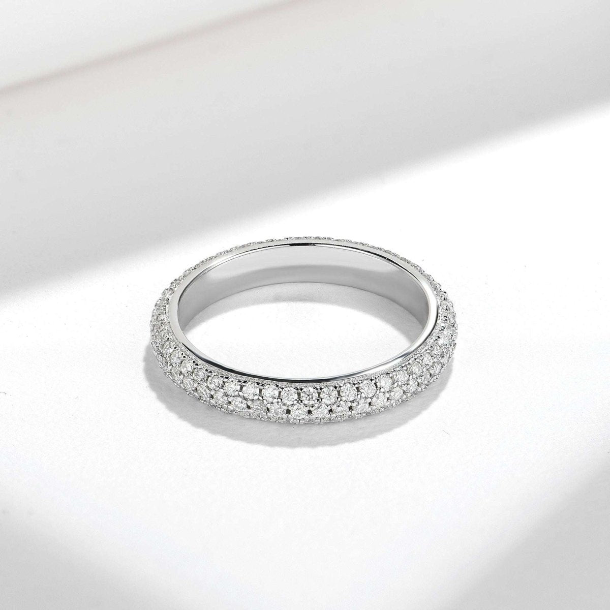 Moissanite Eternity Ring In S925 Sterling Silver - AKAK BODYJEWELRY - ear - tunnel