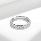 Moissanite Eternity Ring In S925 Sterling Silver - AKAK BODYJEWELRY - ear - tunnel