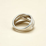 Multi - Band Moissanite S925 Silver Statement Ring - AKAK BODYJEWELRY - ear - tunnel