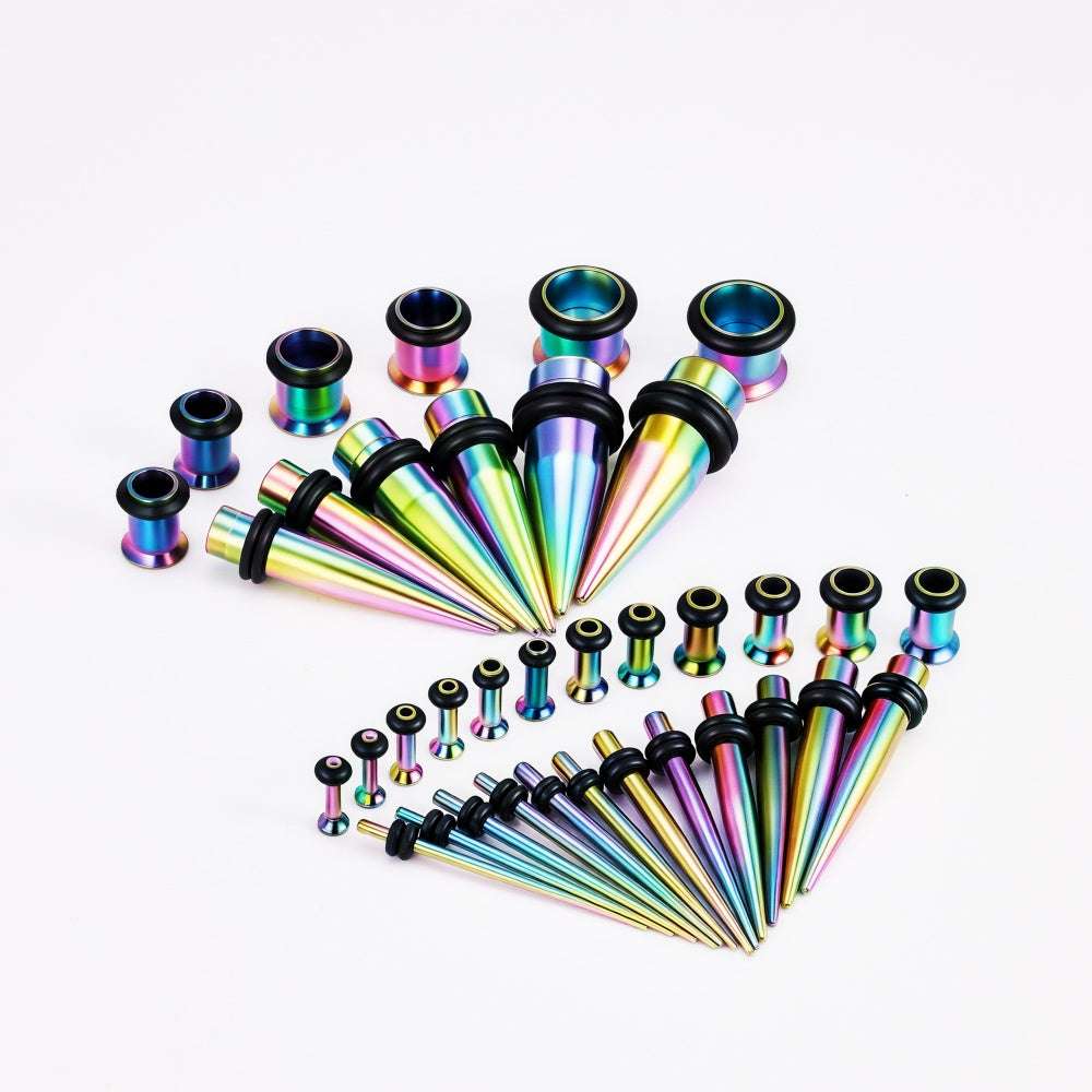 Multi - Color Multicolor Spike Ear Stretching Kit 36Pcs - AKAK BODYJEWELRY - ear - tunnel