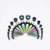 Multicolor Spike Ear Stretching Kit 36Pcs - AKAK BODYJEWELRY - ear - tunnel