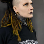 Orange Red Moissanite 14K Gold Stars Shining Ear Gauge Tunnel(2Pcs) - AKAK BODYJEWELRY - ear - tunnel