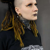 Orange Red Moissanite 14K Gold Stars Shining Ear Gauge Tunnel(2Pcs) - AKAK BODYJEWELRY - ear - tunnel