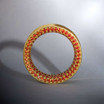 Orange Red Moissanite 14K Gold Stars Shining Ear Gauge Tunnel(2Pcs) - AKAK BODYJEWELRY - ear - tunnel