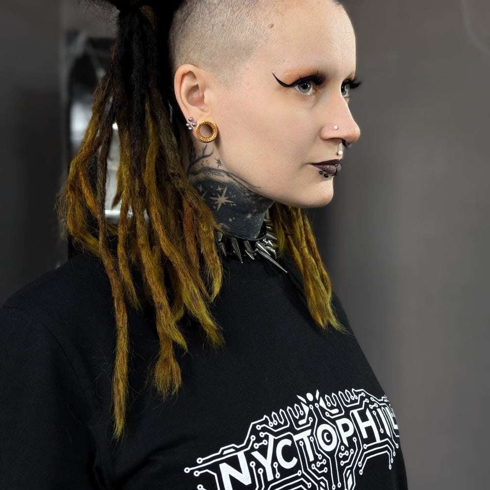 Orange Red Moissanite 14K White Gold Stars Shining Ear Gauge Tunnel(2Pcs) - AKAK BODYJEWELRY - ear - tunnel