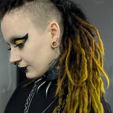 Orange Red Zircon 8K Stars Shining Ear Gauge Tunnel (2Pcs) - AKAK BODYJEWELRY - ear - tunnel