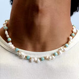 Pearl Serenity Chain Necklace - AKAK BODYJEWELRY - ear - tunnel