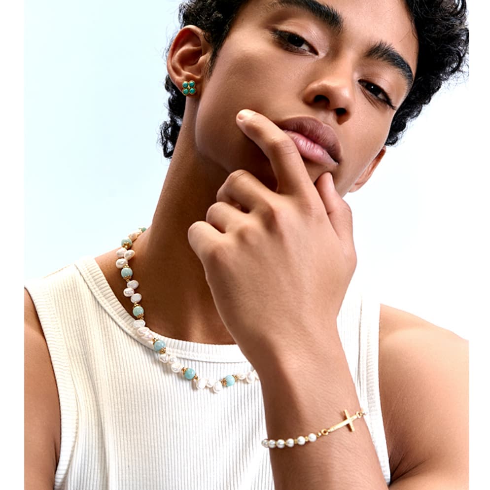 Pearl Serenity Chain Necklace - AKAK BODYJEWELRY - ear - tunnel