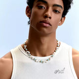 Pearl Serenity Chain Necklace - AKAK BODYJEWELRY - ear - tunnel