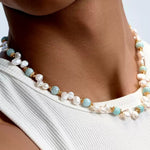 Pearl Serenity Chain Necklace - AKAK BODYJEWELRY - ear - tunnel