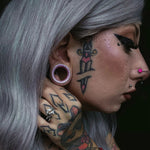 Pink Moissanite 8K Stars Shining Tunnel (2Pcs) - AKAK BODYJEWELRY - ear - tunnel