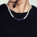 Prism Luxe Gradient Zirconia Chain Necklace - AKAK BODYJEWELRY - ear - tunnel