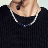 Prism Luxe Gradient Zirconia Chain Necklace - AKAK BODYJEWELRY - ear - tunnel