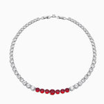 Prism Luxe Gradient Zirconia Chain Necklace - AKAK BODYJEWELRY - ear - tunnel