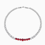 Prism Luxe Gradient Zirconia Chain Necklace - AKAK BODYJEWELRY - ear - tunnel