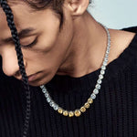 Prism Luxe Gradient Zirconia Chain Necklace - AKAK BODYJEWELRY - ear - tunnel