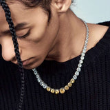 Prism Luxe Gradient Zirconia Chain Necklace - AKAK BODYJEWELRY - ear - tunnel