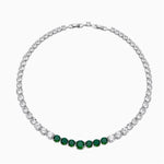 Prism Luxe Gradient Zirconia Chain Necklace - AKAK BODYJEWELRY - ear - tunnel