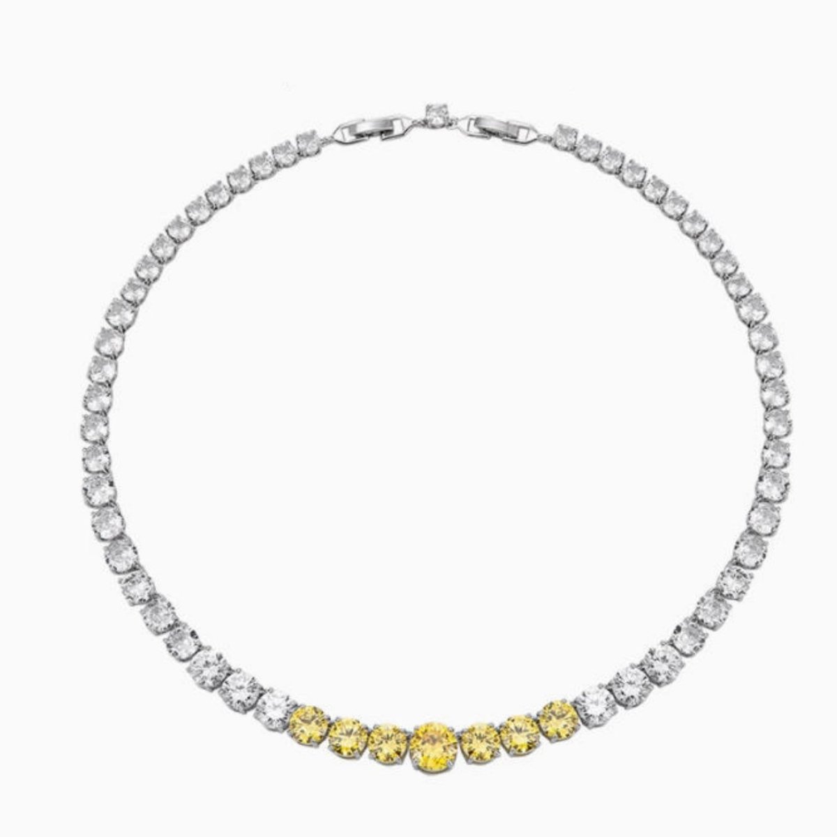 Prism Luxe Gradient Zirconia Chain Necklace - AKAK BODYJEWELRY - ear - tunnel