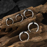 Punk Cowhorn Nose Piercing - AKAK BODYJEWELRY - ear - tunnel