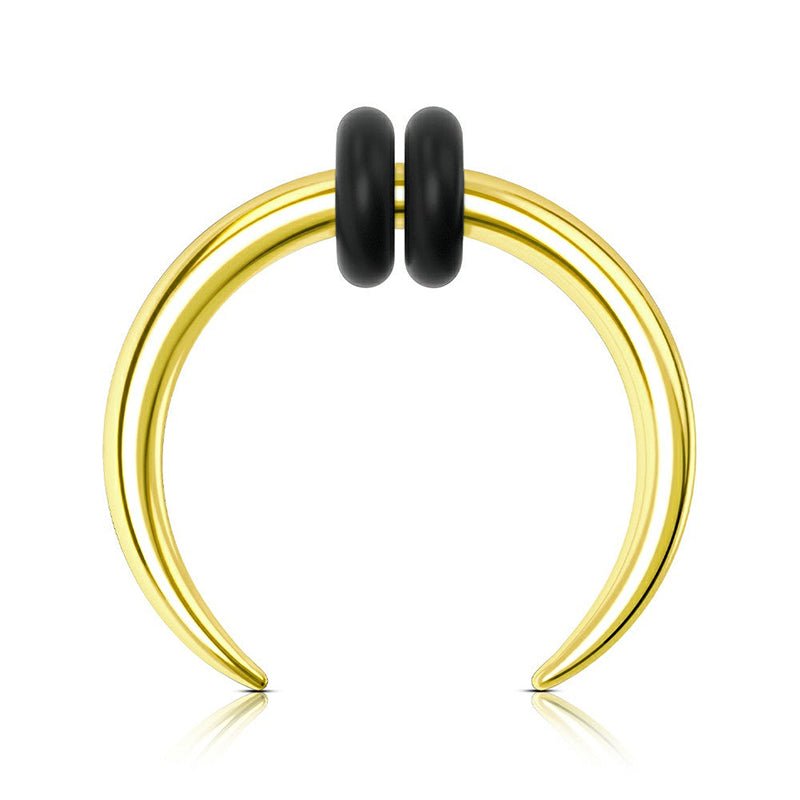 Punk Cowhorn Nose Piercing - AKAK BODYJEWELRY - ear - tunnel