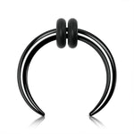 Punk Cowhorn Nose Piercing - AKAK BODYJEWELRY - ear - tunnel