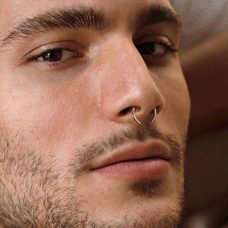 Punk Cowhorn Nose Piercing - AKAK BODYJEWELRY - ear - tunnel