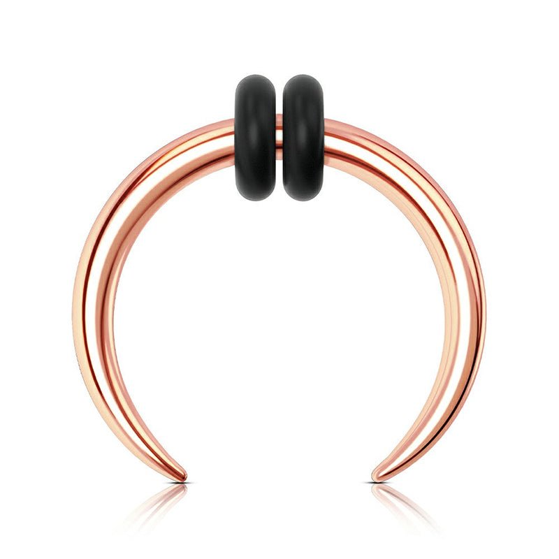 Punk Cowhorn Nose Piercing - AKAK BODYJEWELRY - ear - tunnel