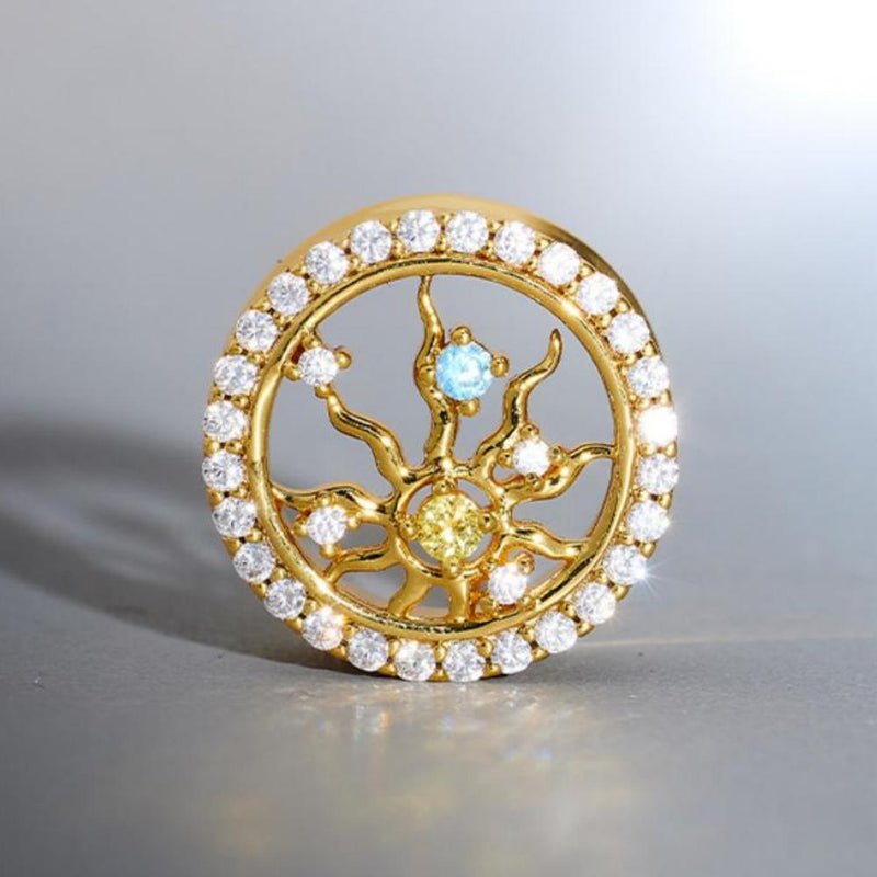 Radiance of Life Moissanite 14K Ear Gauge Tunnel (2Pcs) - AKAK BODYJEWELRY - ear - tunnel
