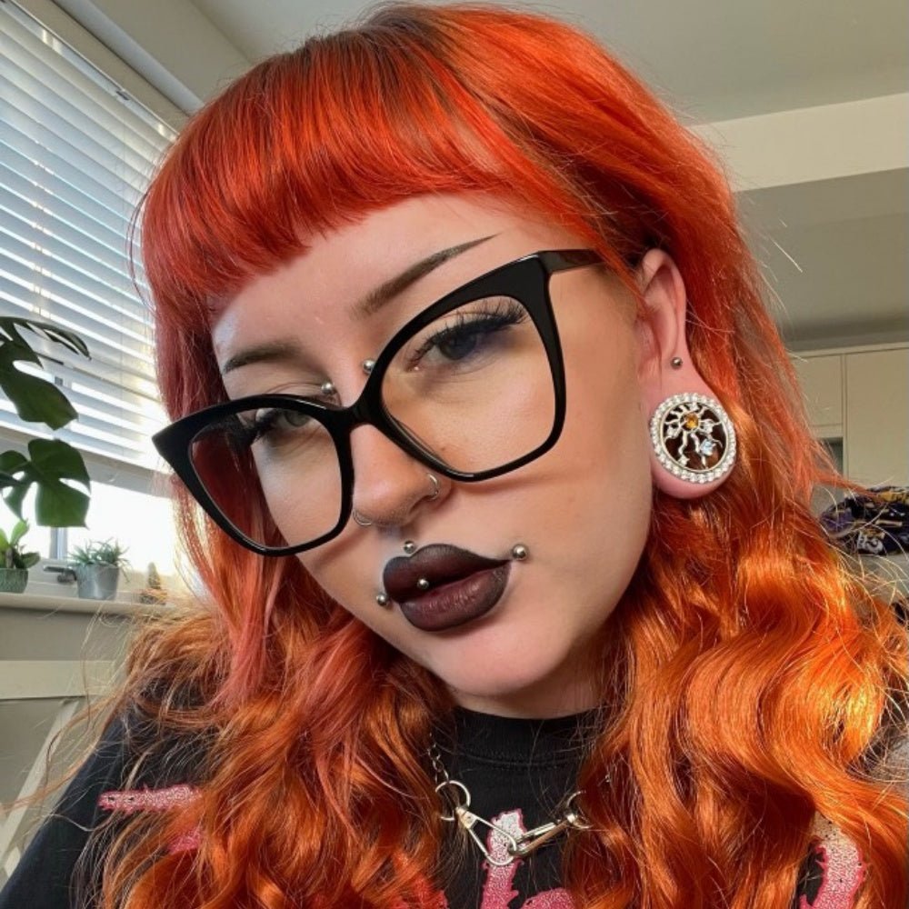 Radiance of Life Moissanite S925 Silver Ear Gauge Tunnel (2Pcs) - AKAK BODYJEWELRY - ear - tunnel