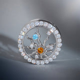 Radiance of Life Moissanite S925 Silver Ear Gauge Tunnel (2Pcs) - AKAK BODYJEWELRY - ear - tunnel