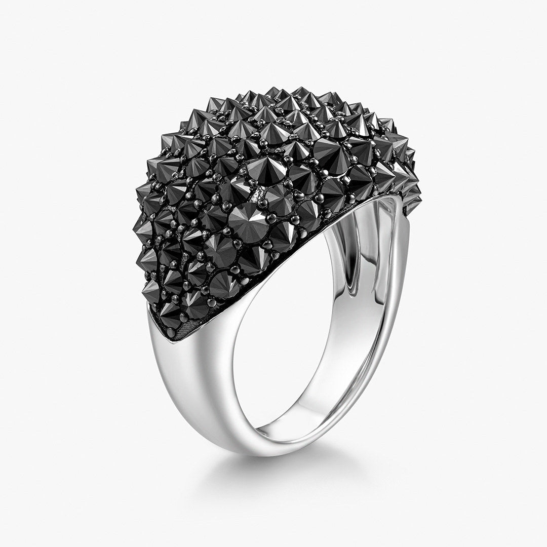 Reverse - Set Black Moissanite Signet Ring - AKAK BODYJEWELRY - ear - tunnel