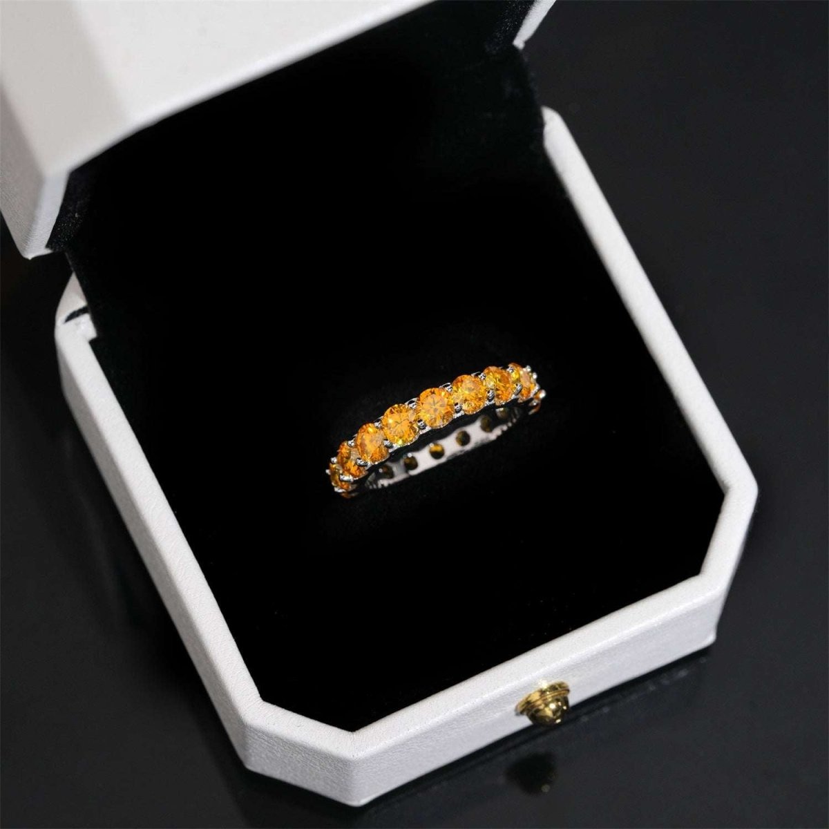 S925 4mm Moissanite Eternity Band Ring - AKAK BODYJEWELRY - ear - tunnel