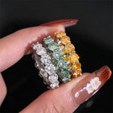 S925 5mm Moissanite Eternity Band Ring - AKAK BODYJEWELRY - ear - tunnel