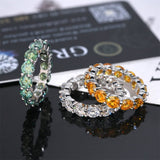 S925 5mm Moissanite Eternity Band Ring - AKAK BODYJEWELRY - ear - tunnel