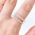 S925 Everlite 2mm Moissanite Eternity Ring - AKAK BODYJEWELRY - ear - tunnel