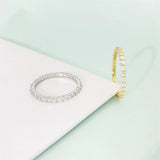 S925 Everlite 2mm Moissanite Eternity Ring - AKAK BODYJEWELRY - ear - tunnel