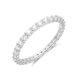 S925 Everlite 2mm Moissanite Eternity Ring - AKAK BODYJEWELRY - ear - tunnel