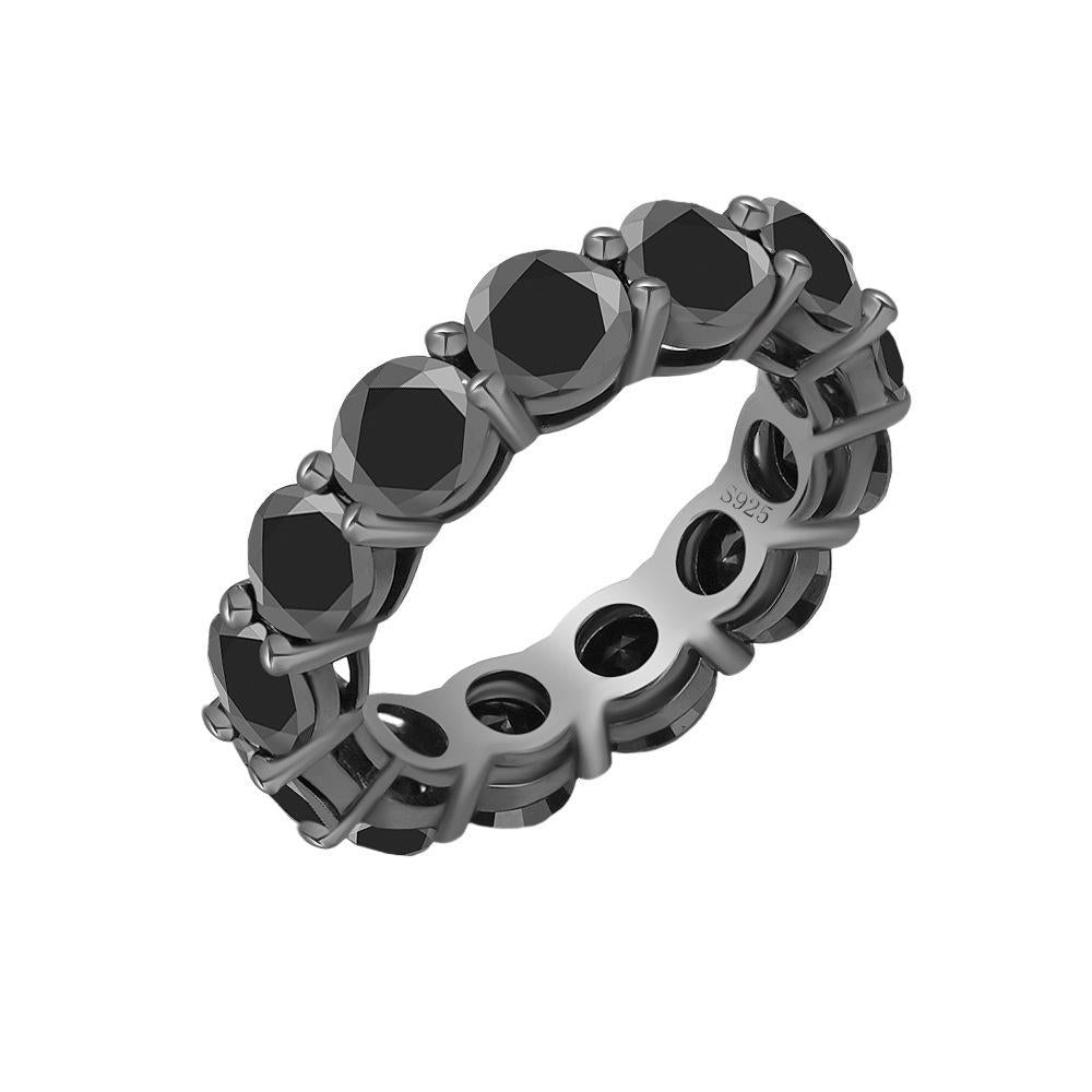 S925 Midnight Moissanite Ring - AKAK BODYJEWELRY - ear - tunnel