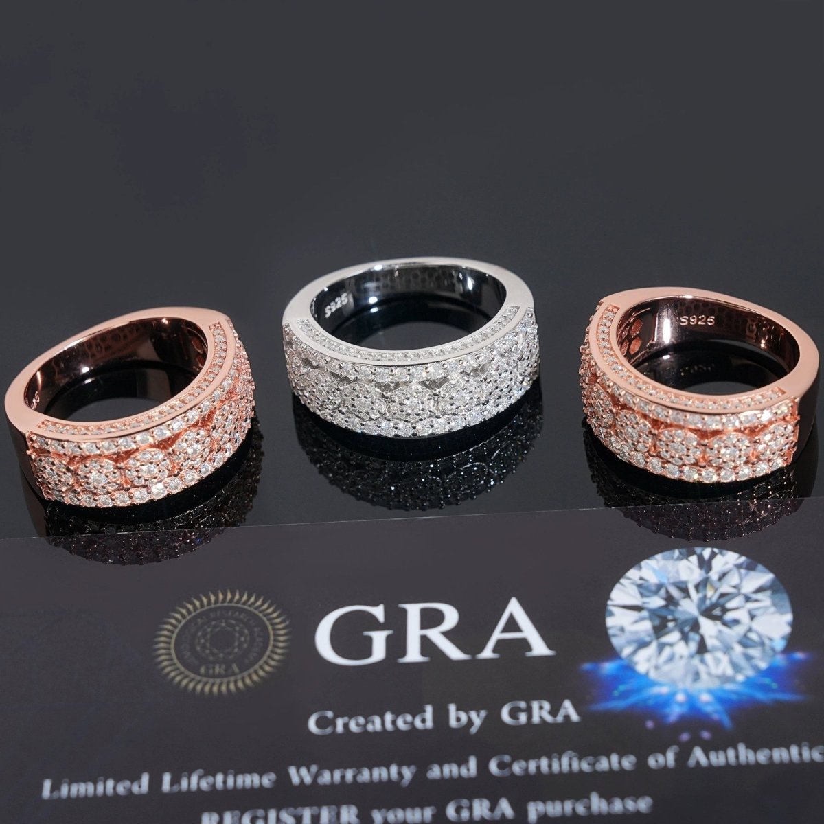 S925 Moissanite Architect Ring - AKAK BODYJEWELRY - ear - tunnel