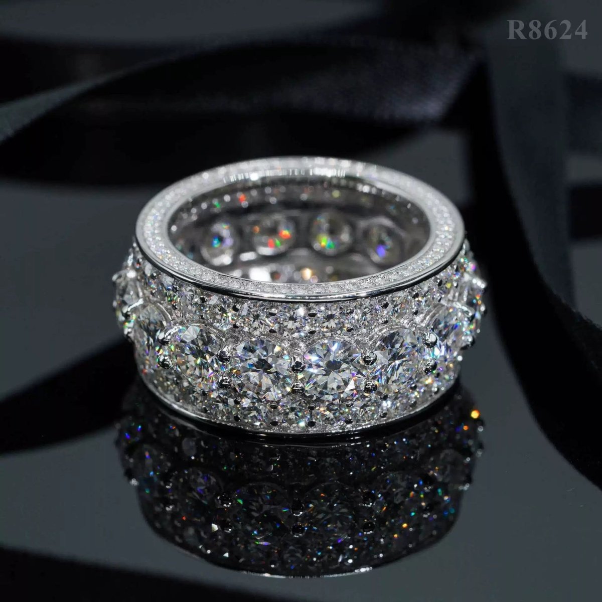S925 Moissanite Band Ring - AKAK BODYJEWELRY - ear - tunnel