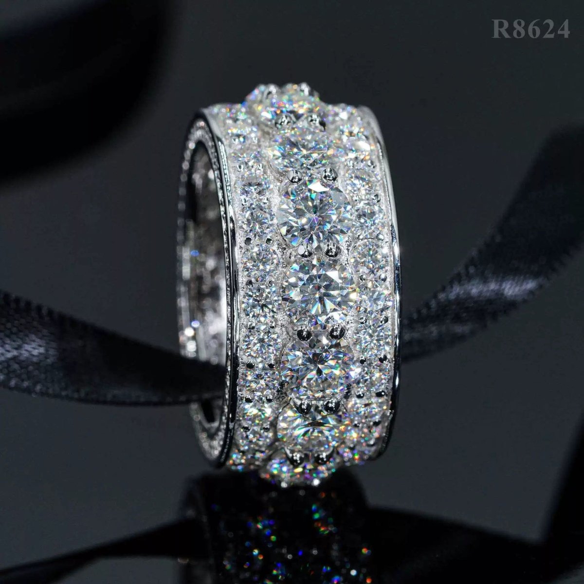 S925 Moissanite Band Ring - AKAK BODYJEWELRY - ear - tunnel