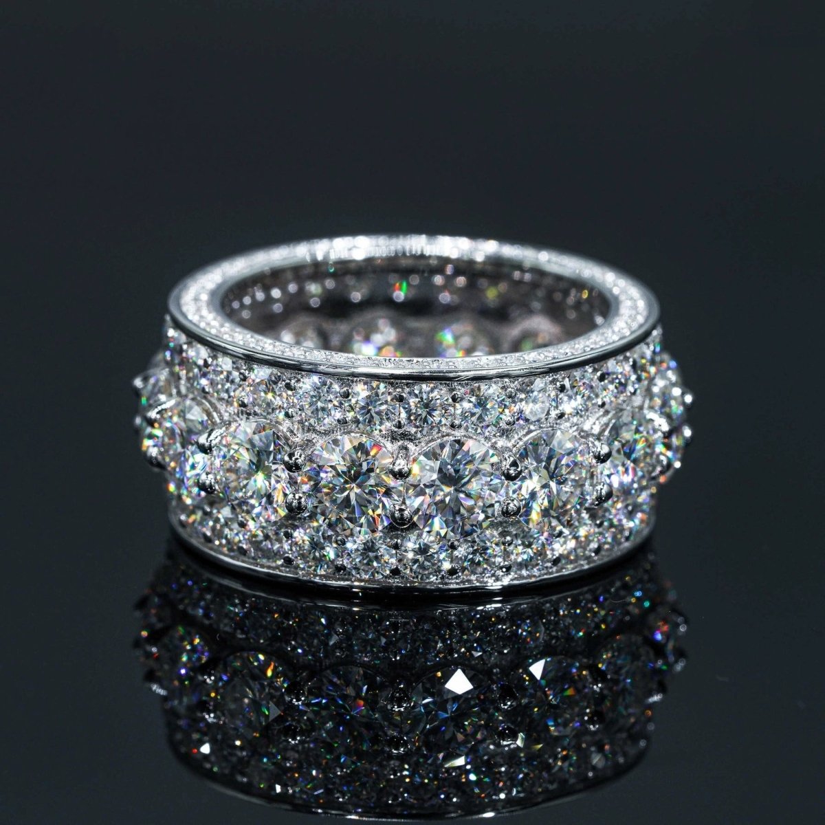 S925 Moissanite Band Ring - AKAK BODYJEWELRY - ear - tunnel