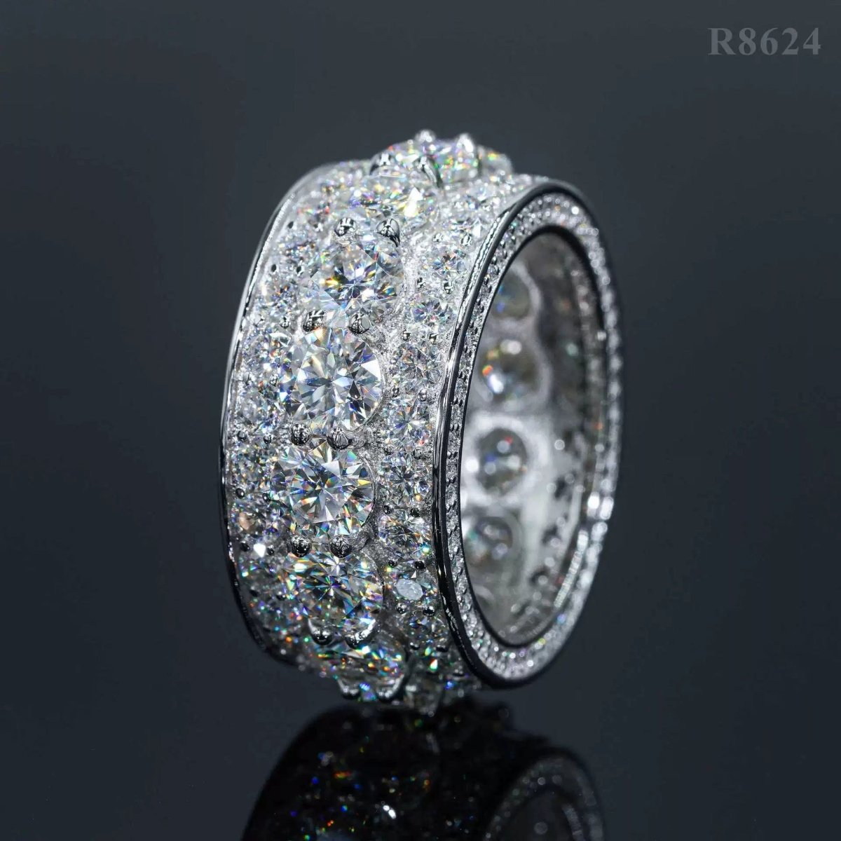 S925 Moissanite Band Ring - AKAK BODYJEWELRY - ear - tunnel